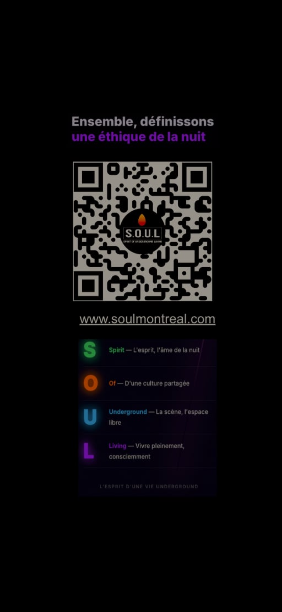 QR Code — Fond d'écran S.O.U.L. Montréal